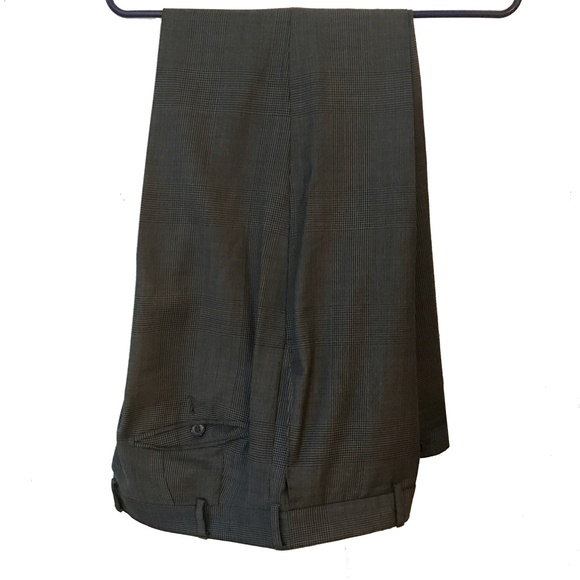 MASSIMO DUTTI HOUNDSTOOTH 100% WOOL SUIT SIZE 46/38 - Picture 13 of 16